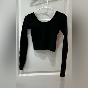 American Apparel, small, black, knit crop top